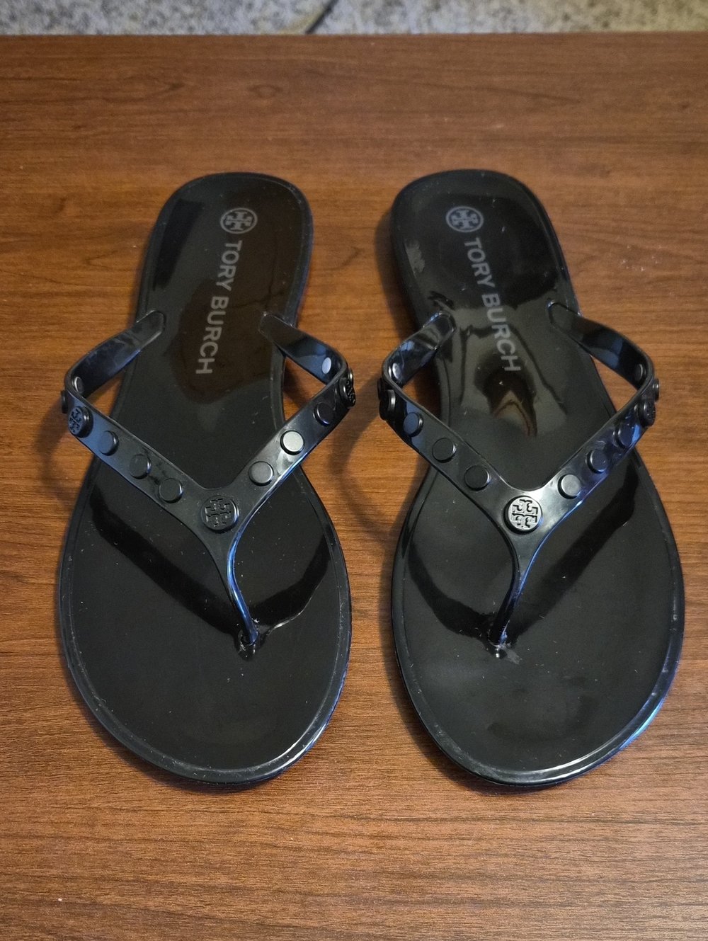 Tory Burch Jelly Flipflops Black